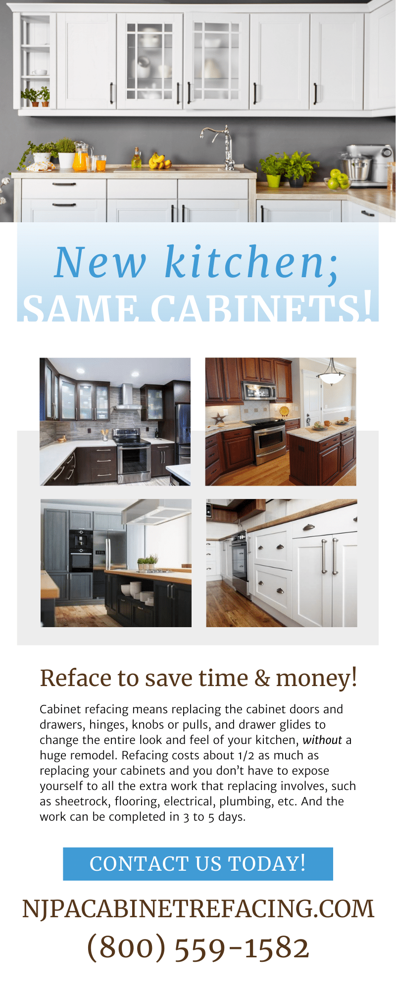 New Kitchen; Same Cabinets 1